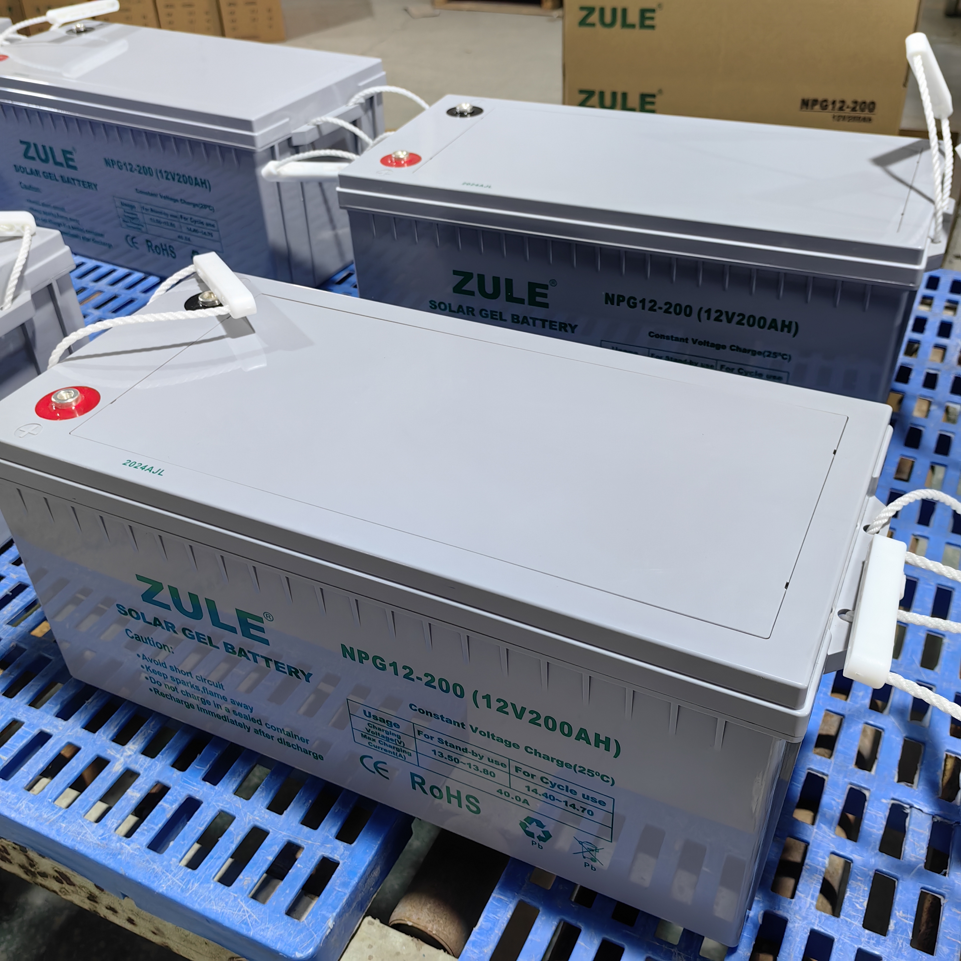 VRLA Mantenimiento - Batería sellada sin plomo - Ácido AGM 12v 200ah para almacenamiento de energía solar