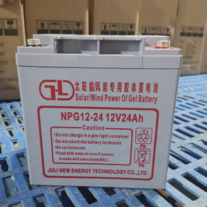 Batería solar de gel de alta calidad Batería de almacenamiento de energía de 12V24Ah Sistema fotovoltaico Sistema de suministro de energía para el hogar Batería de larga duración, segura y estable