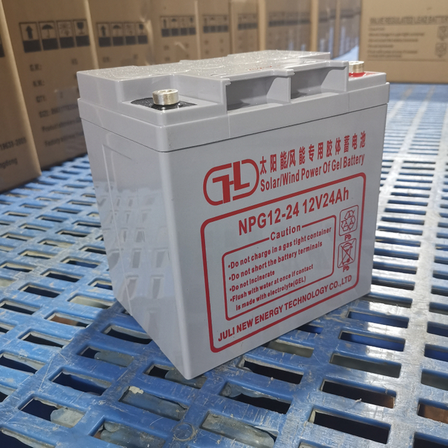 Batería solar de gel de alta calidad Batería de almacenamiento de energía de 12V24Ah Sistema fotovoltaico Sistema de suministro de energía para el hogar Batería de larga duración, segura y estable