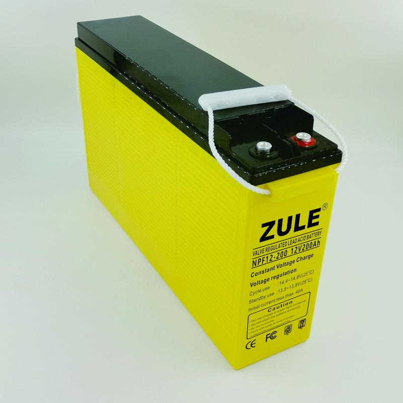 Batería AGM del terminal frontal de 12V 200AH para almacenamiento de energía solar / UPS / energía de respaldo