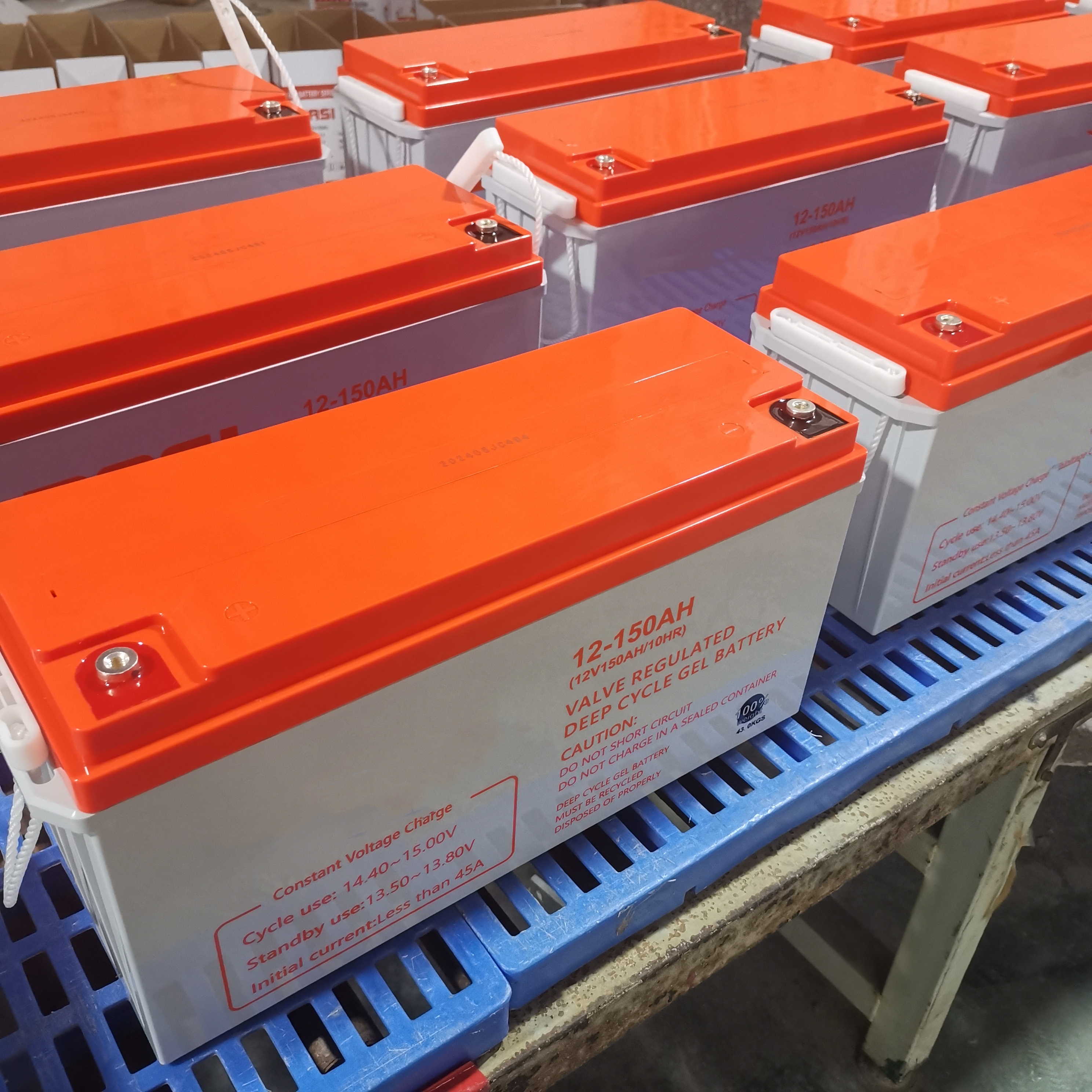 Baterías de ciclo profundo de gel solar de excelente rendimiento 12V150Ah para almacenamiento en el hogar