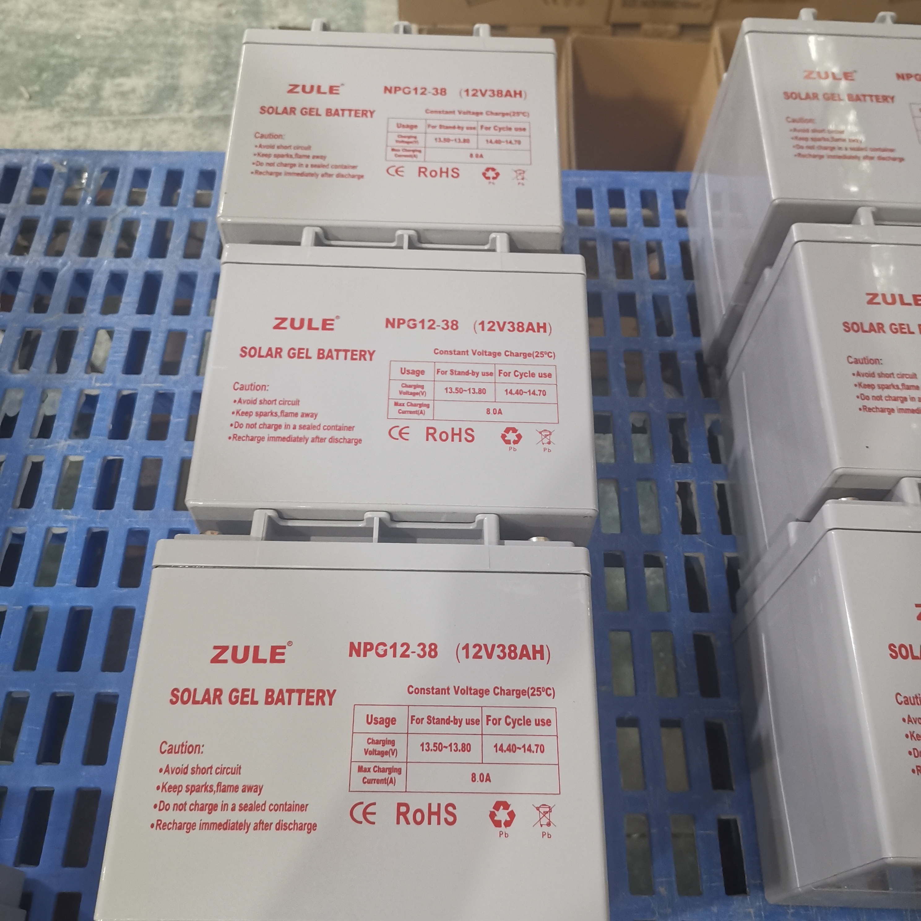 Batería de gel solar de 12V 38AH - Batería AGM VRLA de ciclo profundo para el sistema de energía solar, energía eólica, UPS y aplicaciones fuera de la red
