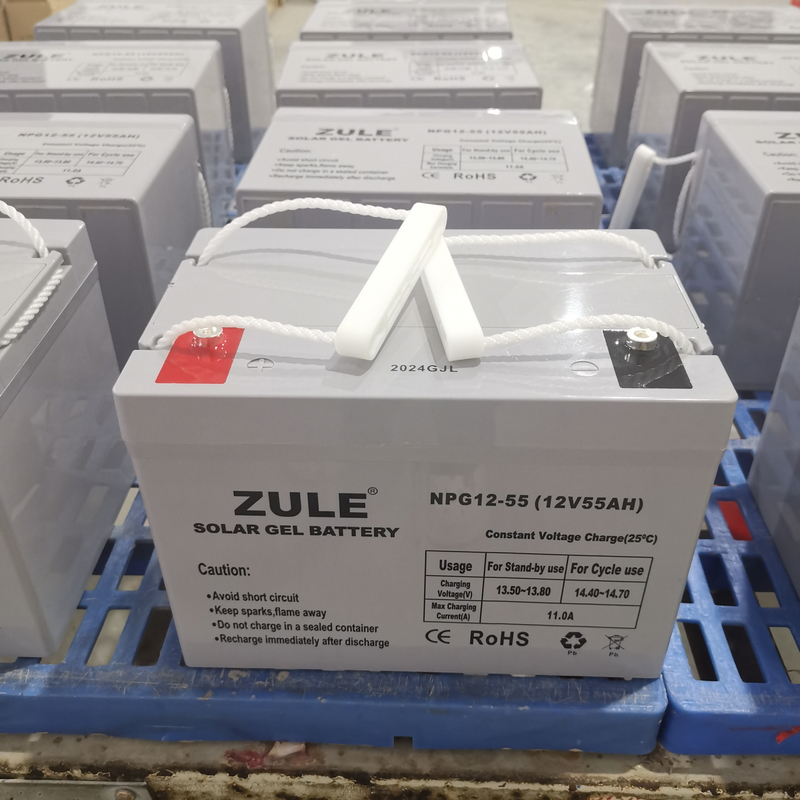 Venta directa de fábrica Garantía de calidad Batería solar de plomo 12V55Ah Batería de gel AGM Almacenamiento de energía fotovoltaica