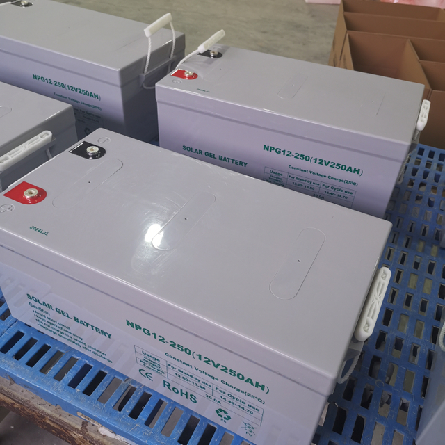 Batería de gel solar de plomo y ácido de alta eficiencia 12V250ah Batería de almacenamiento solar sin mantenimiento Sistema de almacenamiento de energía para el hogar