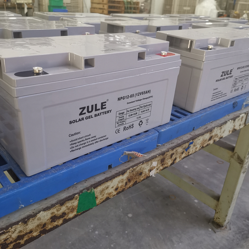 12V 65AH Batería de gel de ciclo profundo para sistemas solares de energía solar Mantenimiento de energía para el hogar