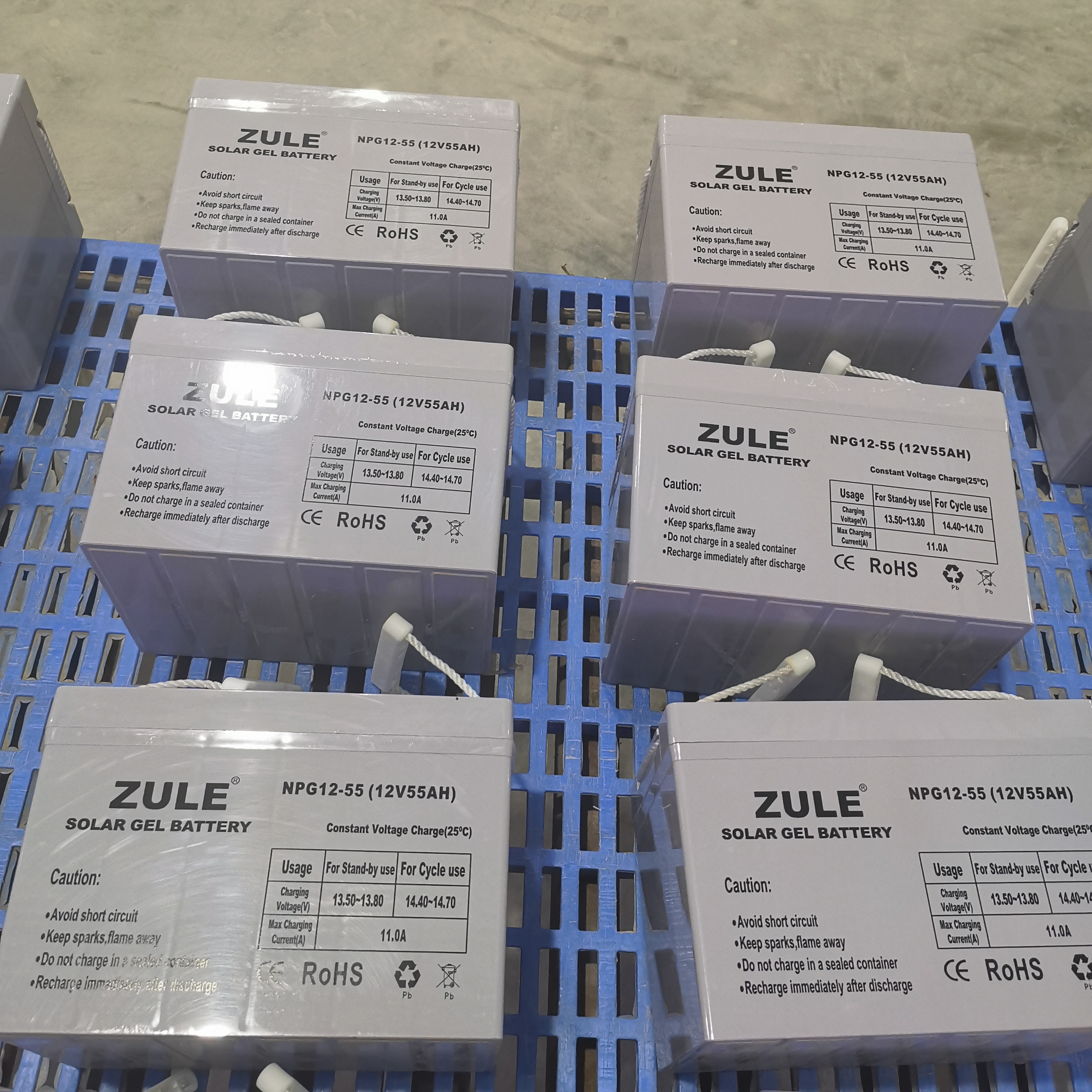 Batería de gel solar 12V55AH, ciclo profundo, fuente de alimentación de respaldo duradera RV/almacenamiento de energía fotovoltaica /UPS