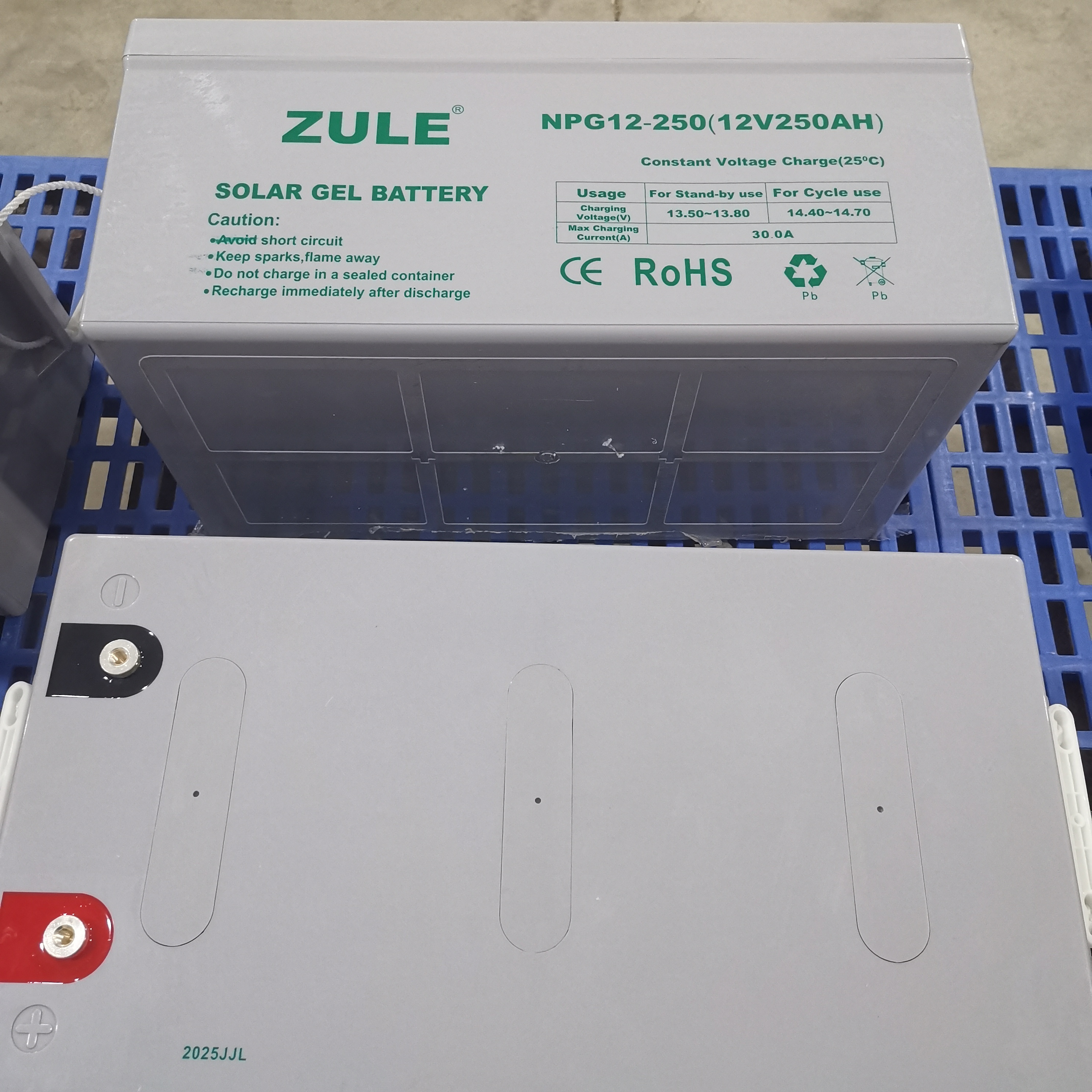 Fábrica de fuentes de baterías de gel solar, ciclo profundo de 12 V 250 AH, terminales personalizados, bienvenida OEM, certificación de exportación
