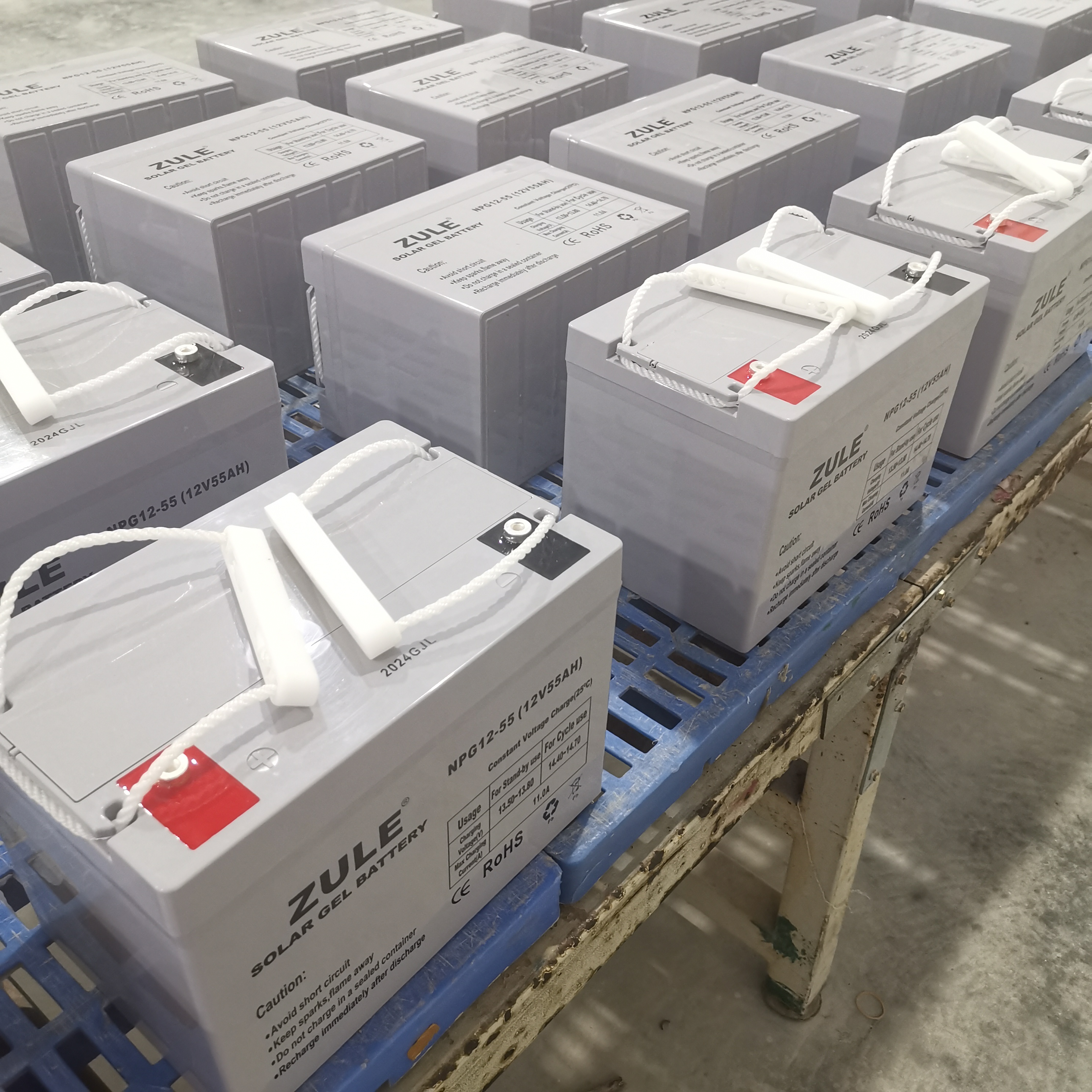 Batería de gel solar 12V55AH, ciclo profundo, fuente de alimentación de respaldo duradera RV/almacenamiento de energía fotovoltaica /UPS