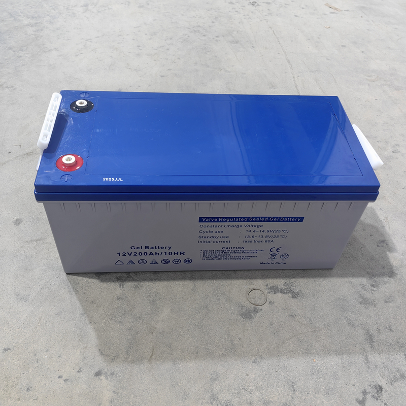 Construcción robusta de la resistencia industrial de la temperatura extrema de la batería solar del gel del grado 12V200AH para la operación del ambiente duro de la generación de energía del área remota