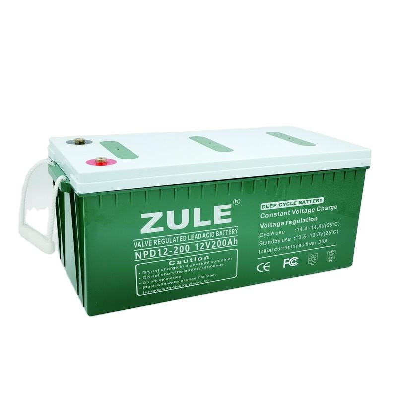 Batería de gel de batería de panel solar de batería de ciclo profundo 12v200ah de fábrica de China