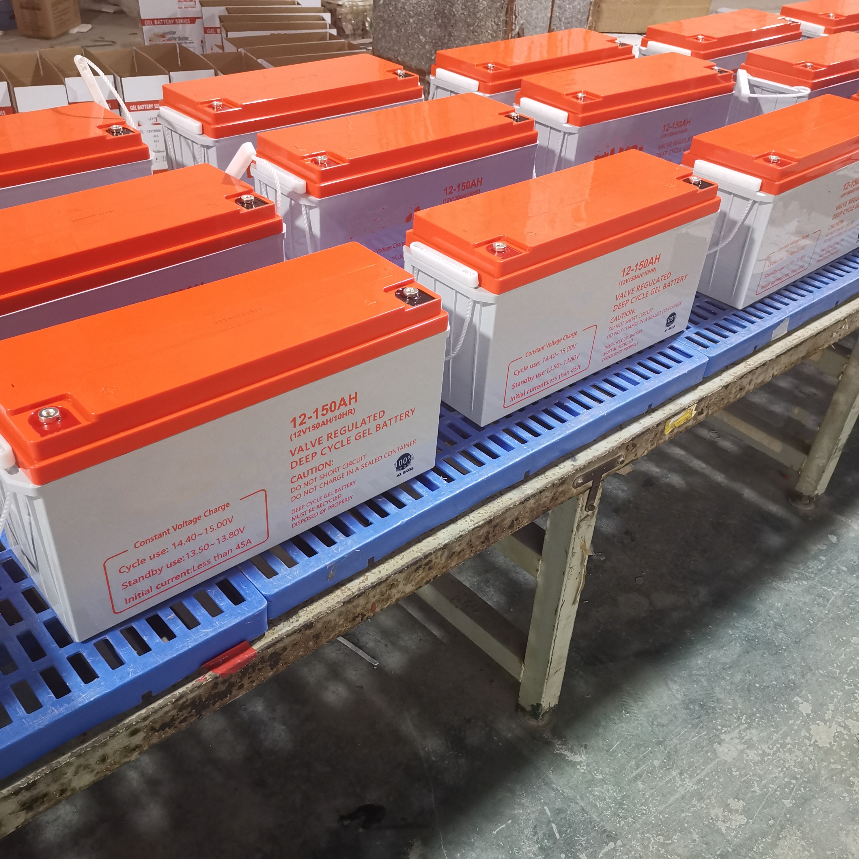 Baterías de ciclo profundo de gel solar de excelente rendimiento 12V150Ah para almacenamiento en el hogar