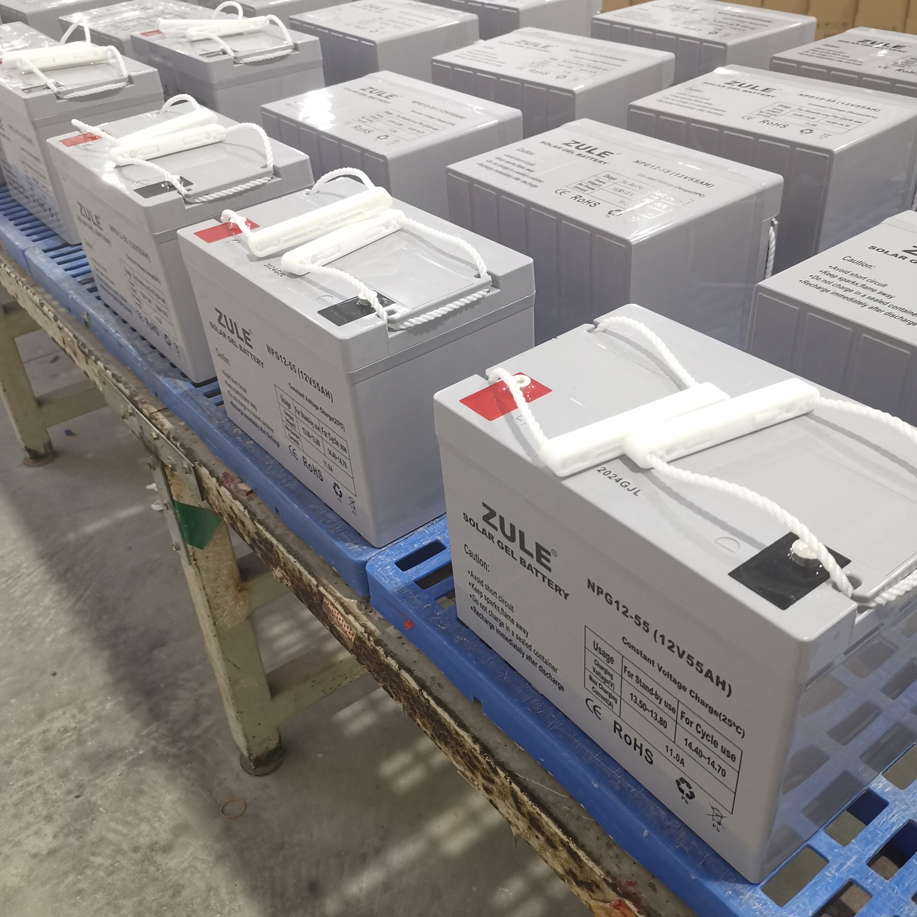 Venta directa de fábrica Garantía de calidad Batería solar de plomo 12V55Ah Batería de gel AGM Almacenamiento de energía fotovoltaica