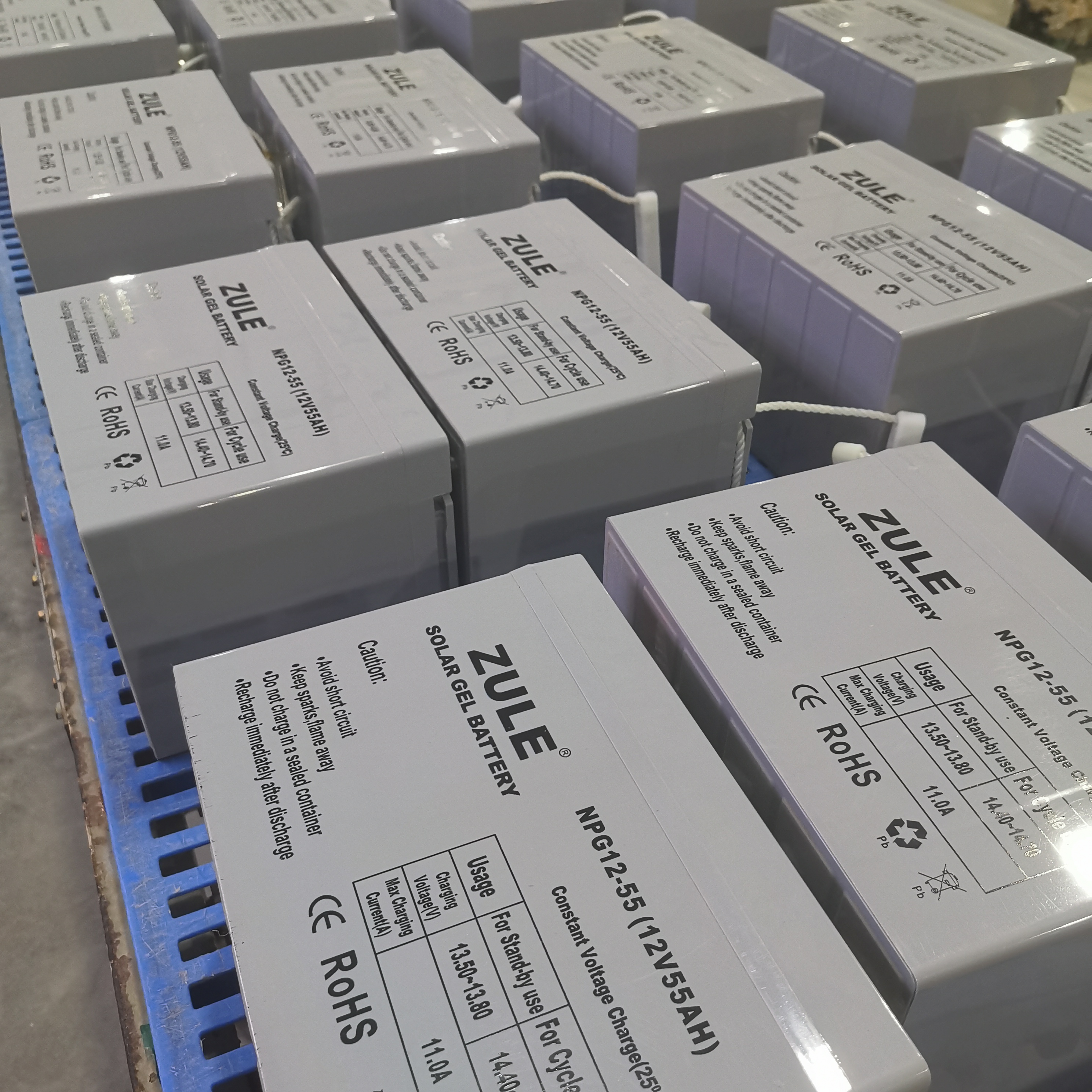 Batería de gel solar 12V55AH, ciclo profundo, fuente de alimentación de respaldo duradera RV/almacenamiento de energía fotovoltaica /UPS