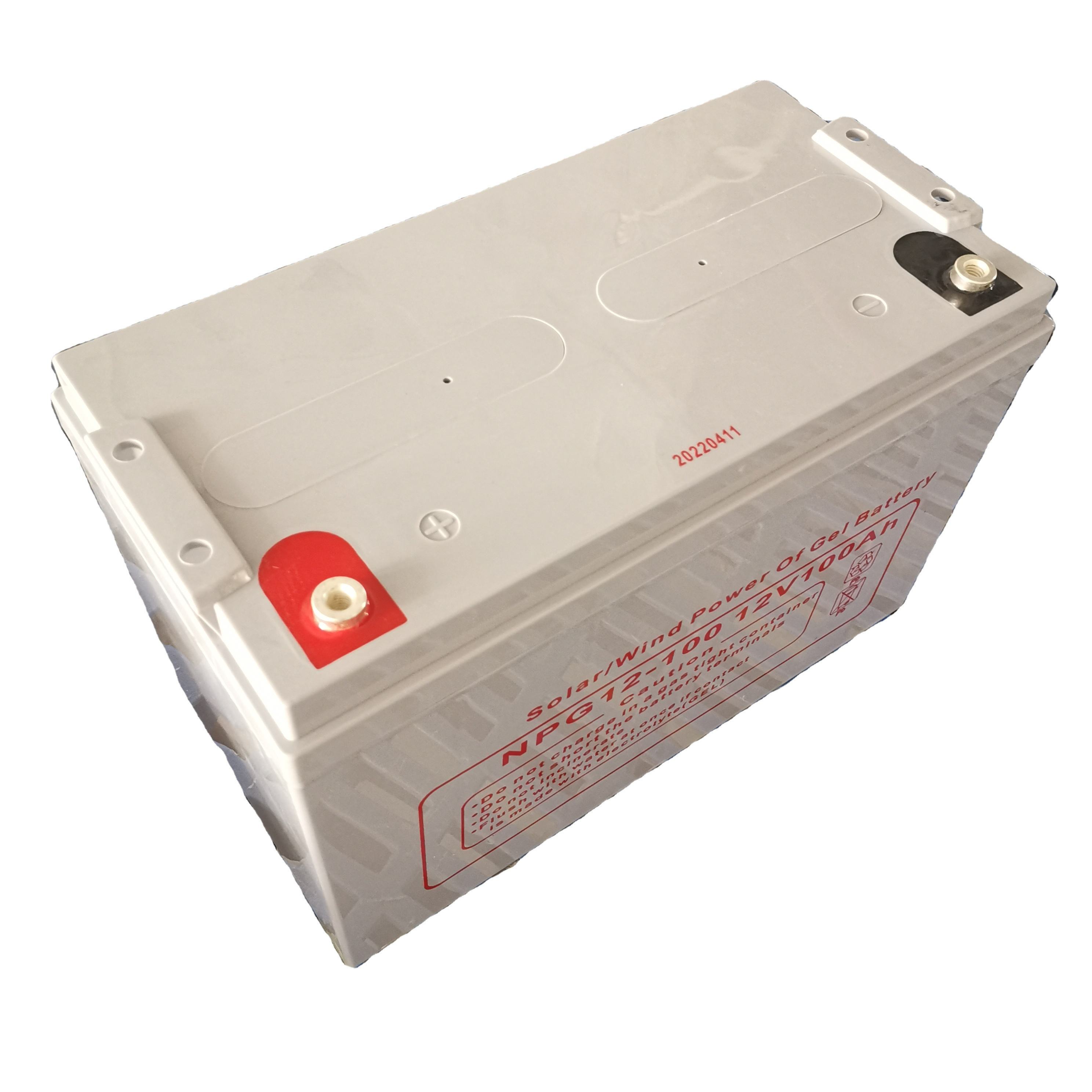 Batería de energía solar de la batería del gel del AGM de las baterías recargables 12v100ah del nuevo producto de China