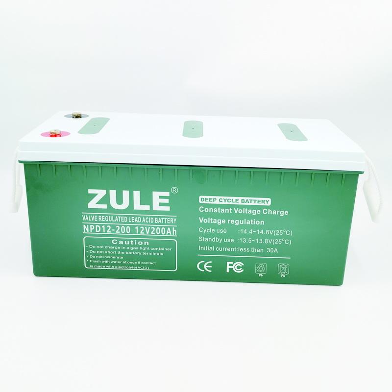 Batería de gel de batería de panel solar de batería de ciclo profundo 12v200ah de fábrica de China