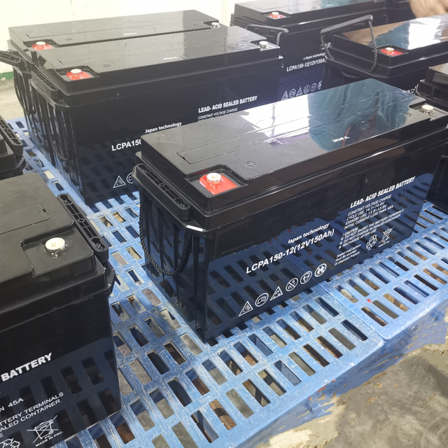 Batería AGM de alta capacidad de circulación de batería de plomo-ácido de ciclo profundo de alto estaño 12v150AH para sistema de energía solar