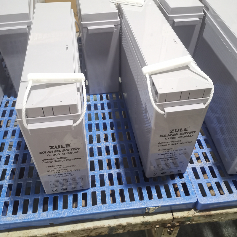 El terminal delantero de 12volt 200AH de la batería de ciclo profundo de gel adecuado para el sistema solar Solar UPS