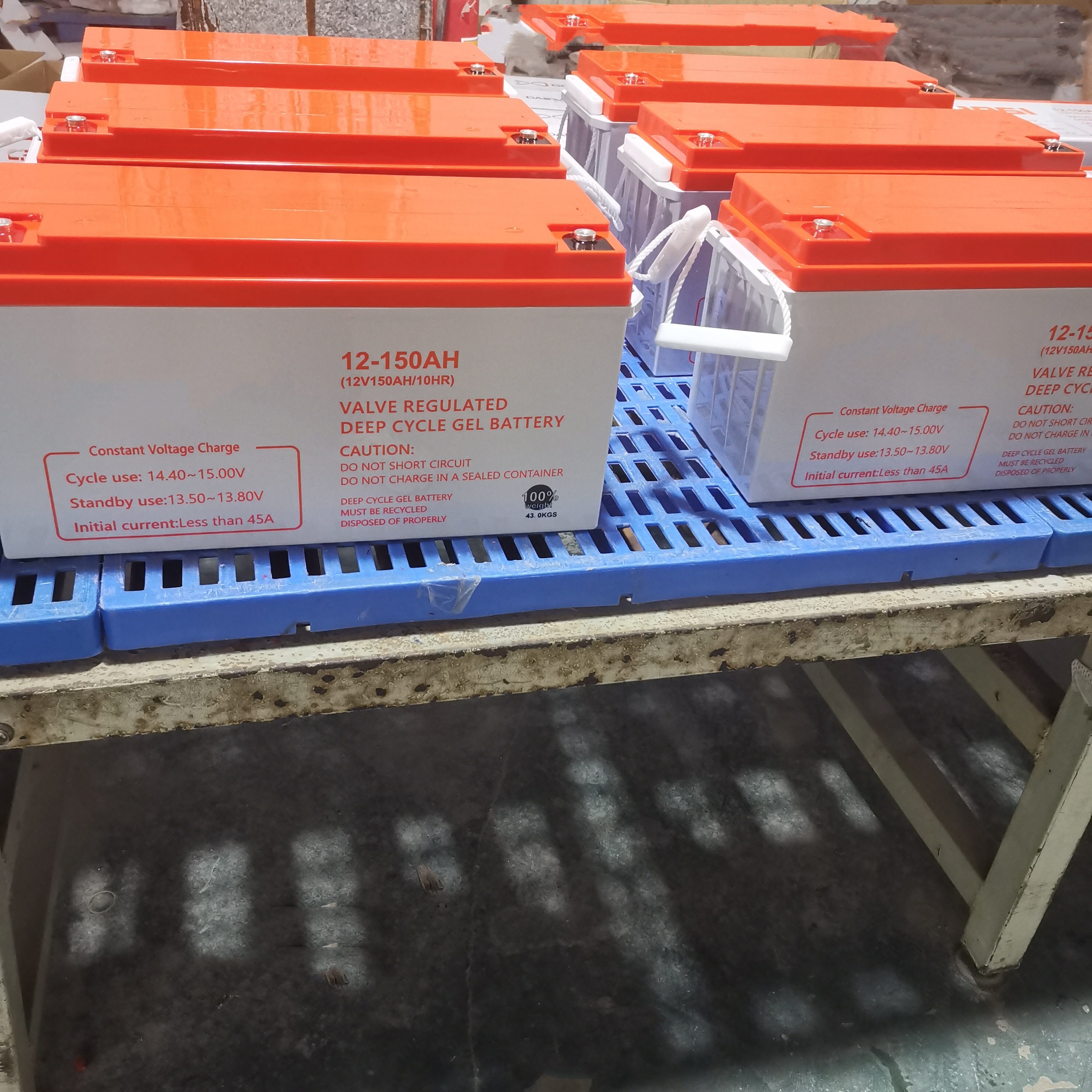 Baterías de ciclo profundo de gel solar de excelente rendimiento 12V150Ah para almacenamiento en el hogar