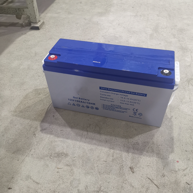 Batería de almacenamiento de energía de gel solar de 12 V y 150 AH de gran capacidad, duradera, de baja autodescarga, ideal para sistemas de respaldo