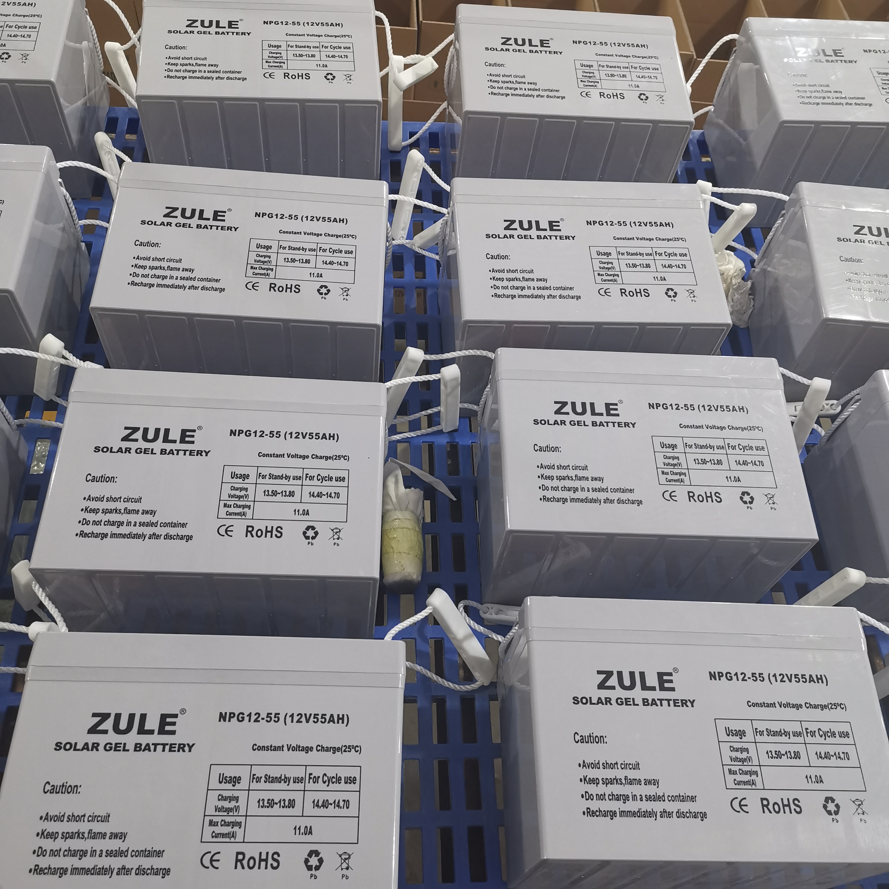 Batería de gel solar 12V55AH, ciclo profundo, fuente de alimentación de respaldo duradera RV/almacenamiento de energía fotovoltaica /UPS