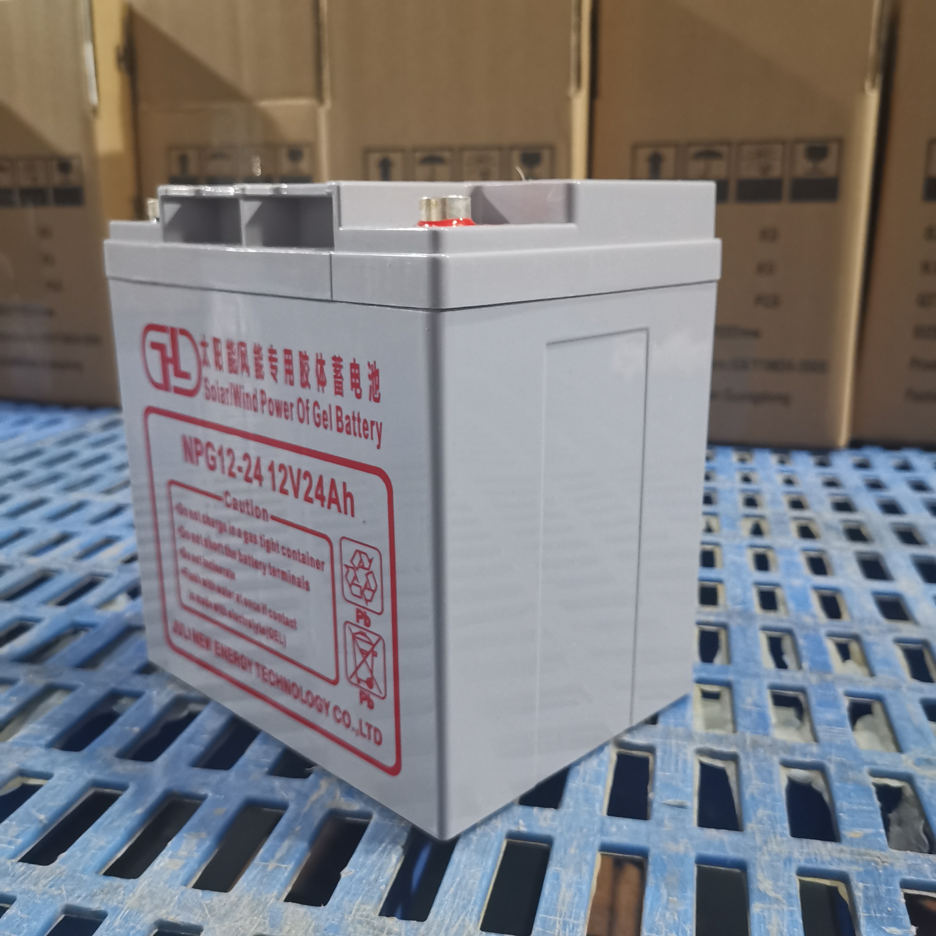 Batería de almacenamiento de energía solar de plomo ácido Batería de almacenamiento de energía de sistema pequeño sistema de sistemas 12 V24AH seguro y estable