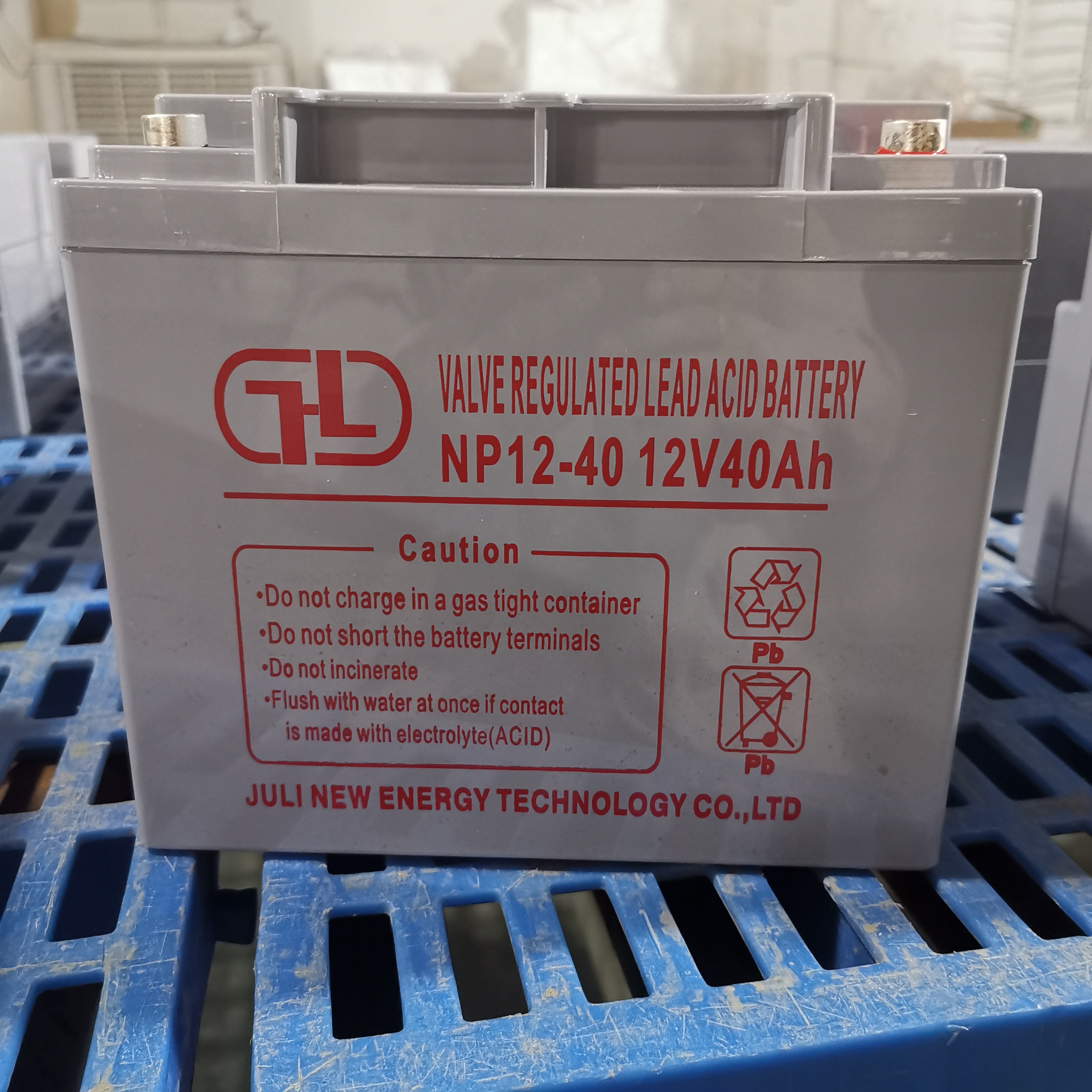 batería de almacenamiento de plomo recargable regulada por válvula de 12V 40AH UPS para energía de respaldo