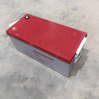 Batería de gel solar de fábrica de China 12V200Ah: batería de plomo y ácido de ciclo profundo para sistema fuera de la red, embalaje personalizado