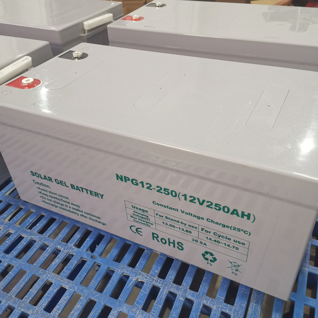 Batería de almacenamiento de energía de gel sellada de alta seguridad 12v250AH con protección contra fugas y explosiones para respaldo de salas de TI